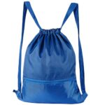 Bolsa-mochila anshar azul, opciones flexibles en artículos personalizados con distintos tipos de grabado