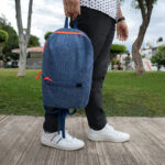 Artículos personalizados preparados para distribución o entrega directa, mochila tenzin azul