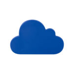 Opciones de merchandising para empresas disponibles con personalización directa, anti-stress nube azul