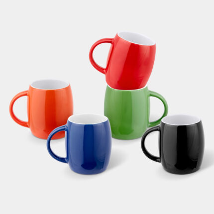 Artículos de merchandising disponibles con tus colores institucionales, taza rimo