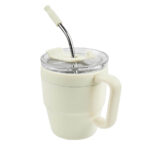 Merchandising empresarial con terminados y colores institucionales, taza magie beige