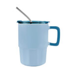 Regalos empresariales fabricados con enfoque en reputación y estílo único, taza coraline azul
