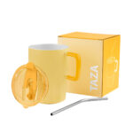 Taza coraline amarillo, productos promocionales que facilitan la el regalo ideal para tus eventos