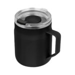 Artículos de merchandising empresarial con presentación refinada y empaque profesional, taza eyra negro