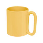 Taza orella amarillo, opciones de artículos promocionales disponibles con impresión o sin personalizar