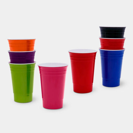 Vaso fiesta, productos promocionales de línea básica con terminados resistentes