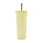 Termo sena amarillo pastel, artículos promocionales con equilibrio entre estética, funcionalidad y duración