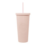 Vaso elmas rosa pastel, fabricación de productos promocionales con control interno de calidad