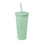 Productos creados para mantener la cercanía y el recuerdo de tu marca, vaso elmas verde pastel