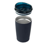Regalos corporativos con atención especial en los detalles de impresión, termo crown azul