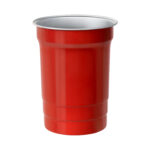 Opciones en artículos personalizados que sintonizan con distintas marcas, vaso pong rojo