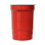 Artículos que reflejan el compromiso de tu marca con su imagen y su cliente, vaso pong rojo
