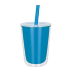 Vaso elissa azul, merchandising empresarial creado para mantener tu marca visible