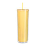 Artículos publicitarios que equilibran costo y reputación, vaso neli amarillo