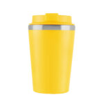Merchandising para empresas diseñado para mantener la presencia de tu marca, termo batani amarillo