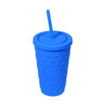 Vaso gleb azul, línea renovada de artículos promocionales con terminados de calidad