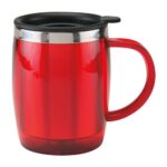 Taza térmica burgos rojo, productos promocionales con diseño contemporáneo y flexible