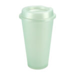 Productos promocionales de línea básica con terminados resistentes, vaso tirich verde pastel