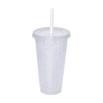 Diseños de merchandising empresarial adaptados a diferentes tipos de eventos o campañas, vaso jas blanco fiesta