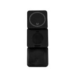 Multicargador inalámbrico qonex negro, diseños en regalos promocionales enfocados en practicidad y visibilidad