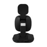 Líneas modernas de regalos promocionales con equilibrio entre costo y presentación, multicargador inalámbrico orano negro