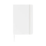 Productos promocionales de línea básica con terminados resistentes, libreta baiona blanco