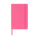 Merchandising empresarial que proyecta orden, calidad y constancia visual, libreta baiona rosa