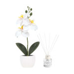 Artículos personalizados con presentación limpia y formal, set decorativo fiora blanco