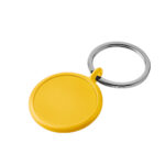 Regalos publicitarios sencillos, prácticos y para distribuir, llavero yaren amarillo