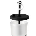 Línea funcional de regalos empresariales para fin de año o agradecimientos, vaso soccer blanco y negro