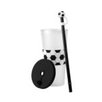 Vaso soccer blanco y negro, modelos versátiles de regalos promocionales adecuados para distintos giros de negocio