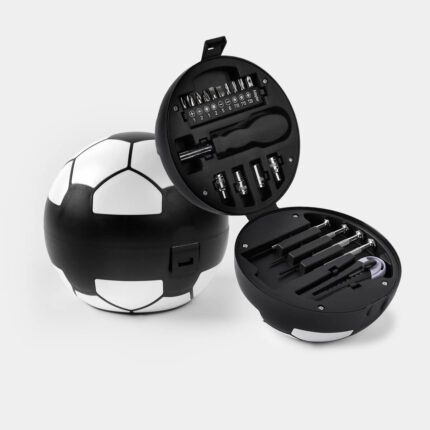 Merchandising empresarial pensado para mantener una imagen profesional, set de herramientas soccer