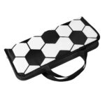 Set  de bbq soccer blanco con negro, opciones de regalos empresariales que combinan practicidad y representación