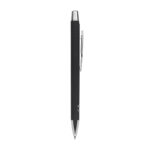 Bolígrafo metálico soccer negro, opciones de artículos personalizados con variedad de colores, materiales y terminados