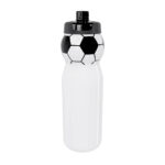 Cilindro deportivo soccer blanco y negro, línea flexible de artículos publicitarios con disponibilidad inmediata