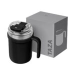 Taza sorata negro, regalos promocionales con presentación profesional y materiales duraderos