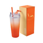 Termo iced naranja, regalos corporativos ideales para colaboradores, socios o clientes frecuentes