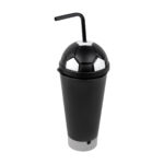 Vaso corneta negro, productos promocionales pensados para reforzar la identidad visual tu empresa