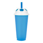 Vaso jas soccer azul, opciones oportunas de merchandising para empresas con terminados fenomenales