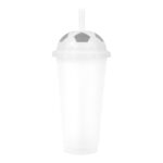 Merchandising empresarial que proyecta orden, calidad y constancia visual, vaso jas soccer blanco