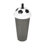 Vaso jas soccer negro, regalos promocionales diseñados para mantener tu marca presente
