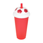 Vaso jas soccer rojo, regalos publicitarios con opciones de personalización y entrega oportuna