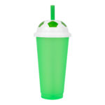 Artículos personalizados prácticos, para integrar en promociones o regalos, vaso jas soccer verde
