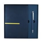 Set de libreta zlatna azul, regalos corporativos de uso cotidiano, presente en la identidad de tu marca