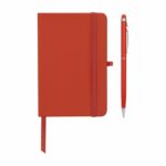 Libreta suki rojo, artículos personalizados creados para mantener uniformidad visual en campañas