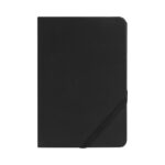 Opciones modernas en merchandising empresarial con presentación profesional, libreta doyle negro