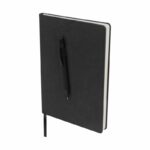 Set de libreta agendario brigid negro, productos promocionales con diseño contemporáneo y flexible