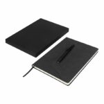 Líneas completas de merchandising empresarial con atención personalizada, set de libreta agendario brigid negro