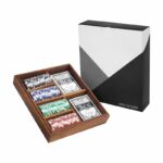 Diseños funcionales en merchandising empresarial de fácil distribución, set de poker saurus café
