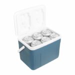 Artículos promocionales fabricados con materiales nacionales y de importación, mini hielera brixton azul
